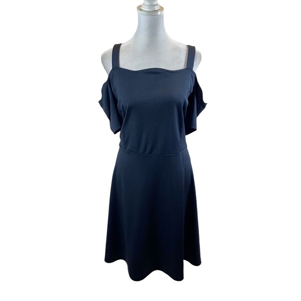 Meanor Brand Navy‎ Blue Off the Shoulder Knee Length Dress Size XXL